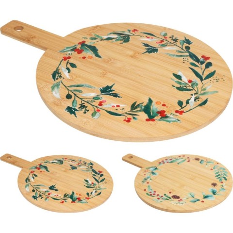 TAGLIERE BAMBU NATALE 35CM 2AS